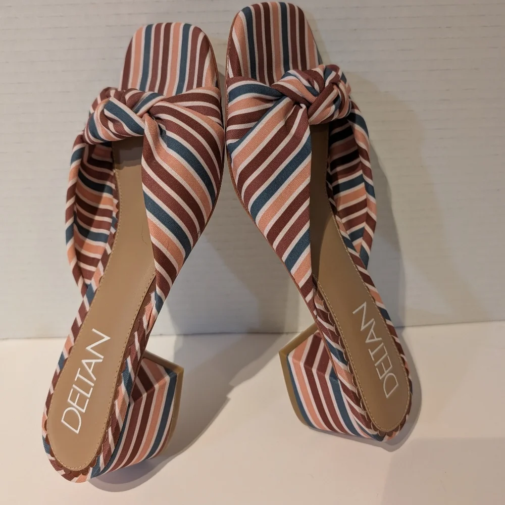 Deltan "Georgie" Striped Sandal Sz. 8.5 - Picture 4 of 11